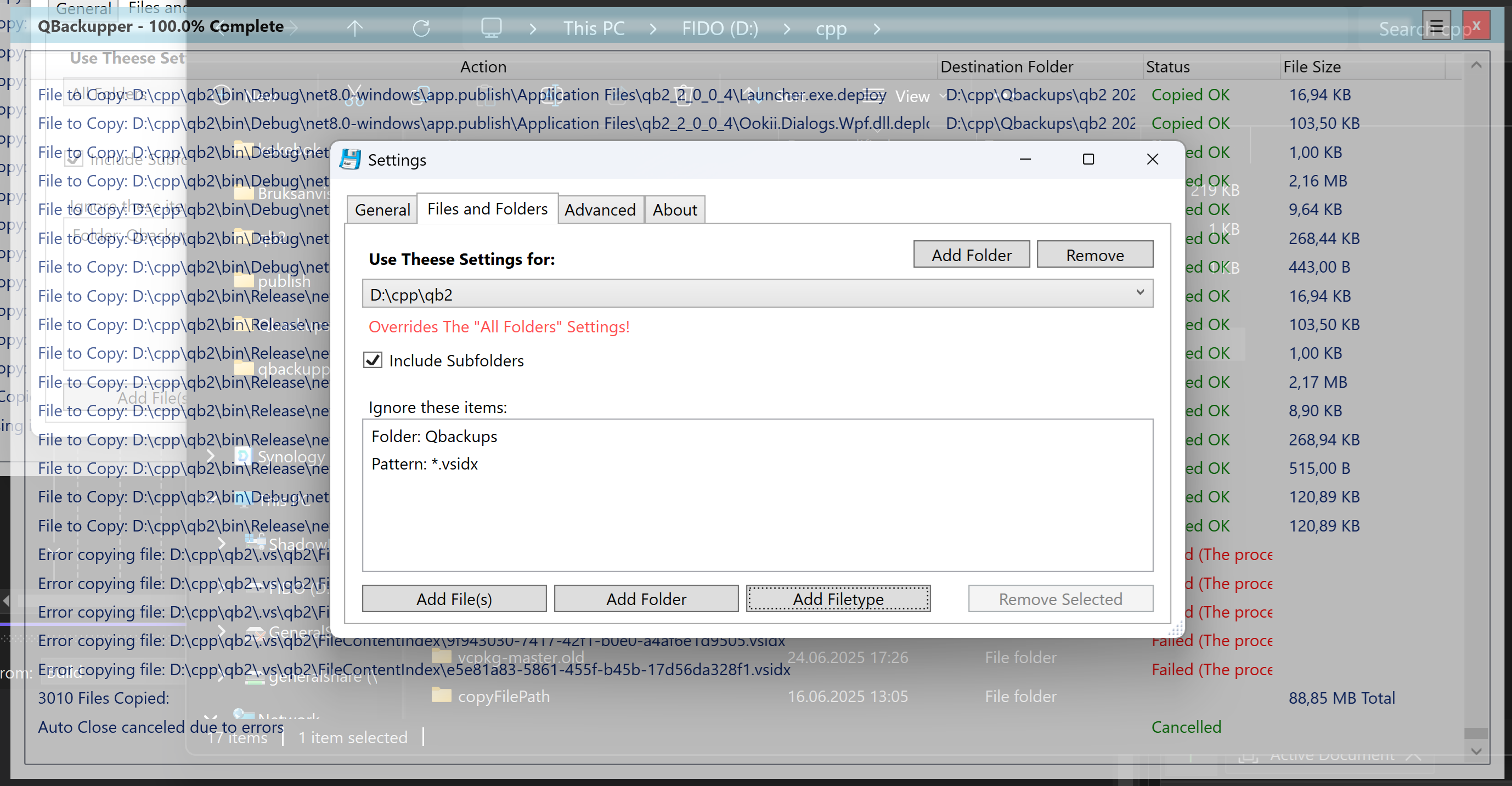 QBackupper Screenshot 5